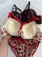 ست شورت و سوتین اسفنجی هارنس دار طرح قلبی - تصویر 2